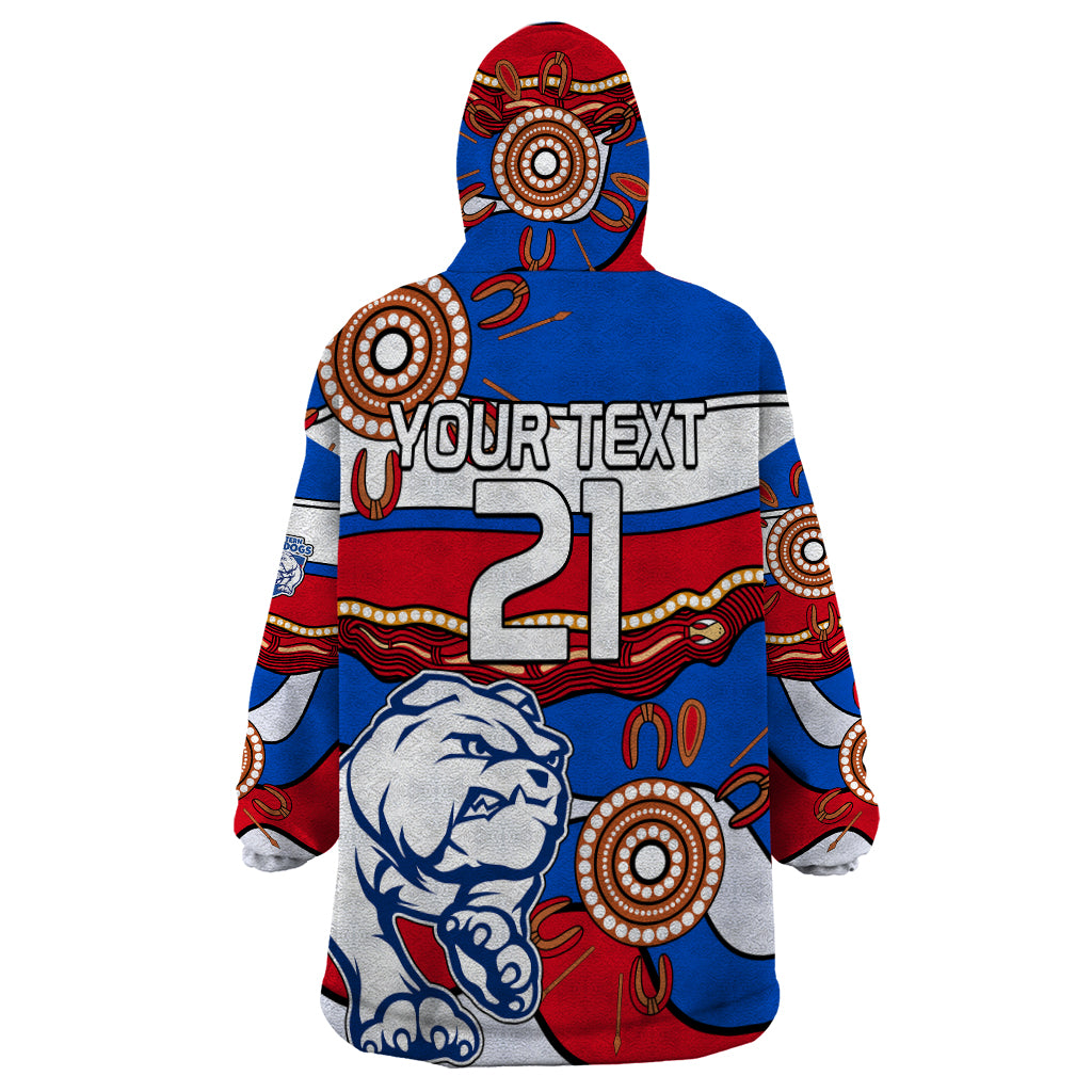 custom-text-and-number-afl-bulldogs-football-wearable-blanket-hoodie-western-aboriginal-simple-style
