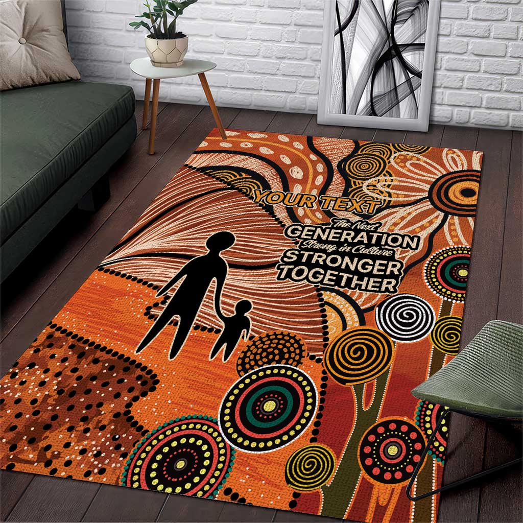 Aboriginal and Torres Strait Islander Children's Day Personalised Area Rug The Next Generation Strong in Culture