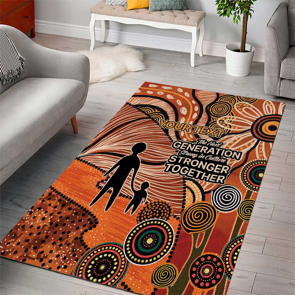 Aboriginal and Torres Strait Islander Children's Day Personalised Area Rug The Next Generation Strong in Culture