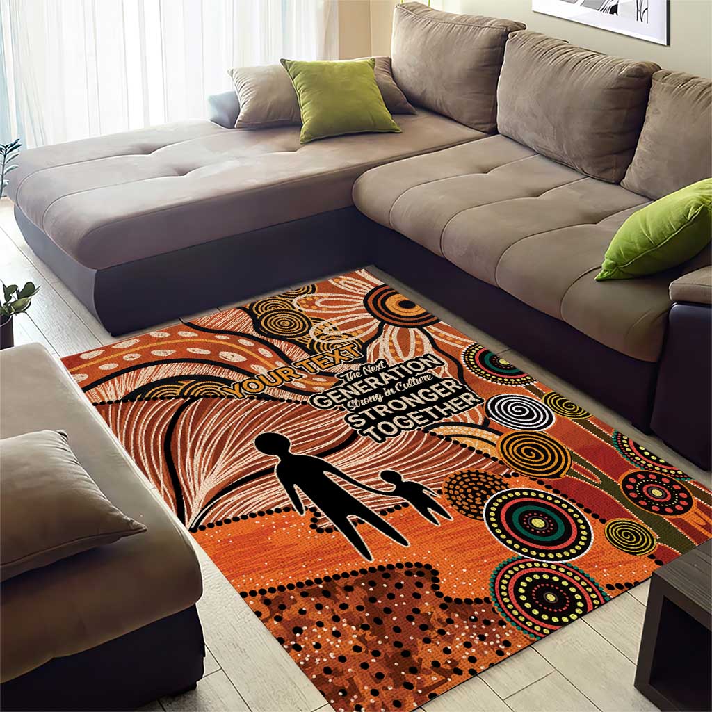 Aboriginal and Torres Strait Islander Children's Day Personalised Area Rug The Next Generation Strong in Culture