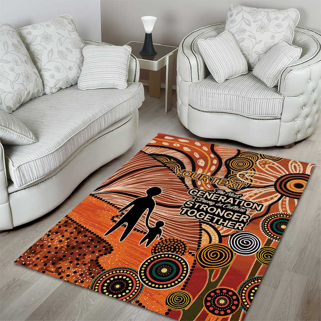 Aboriginal and Torres Strait Islander Children's Day Personalised Area Rug The Next Generation Strong in Culture