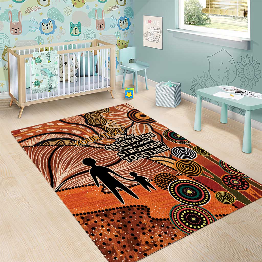 Aboriginal and Torres Strait Islander Children's Day Personalised Area Rug The Next Generation Strong in Culture