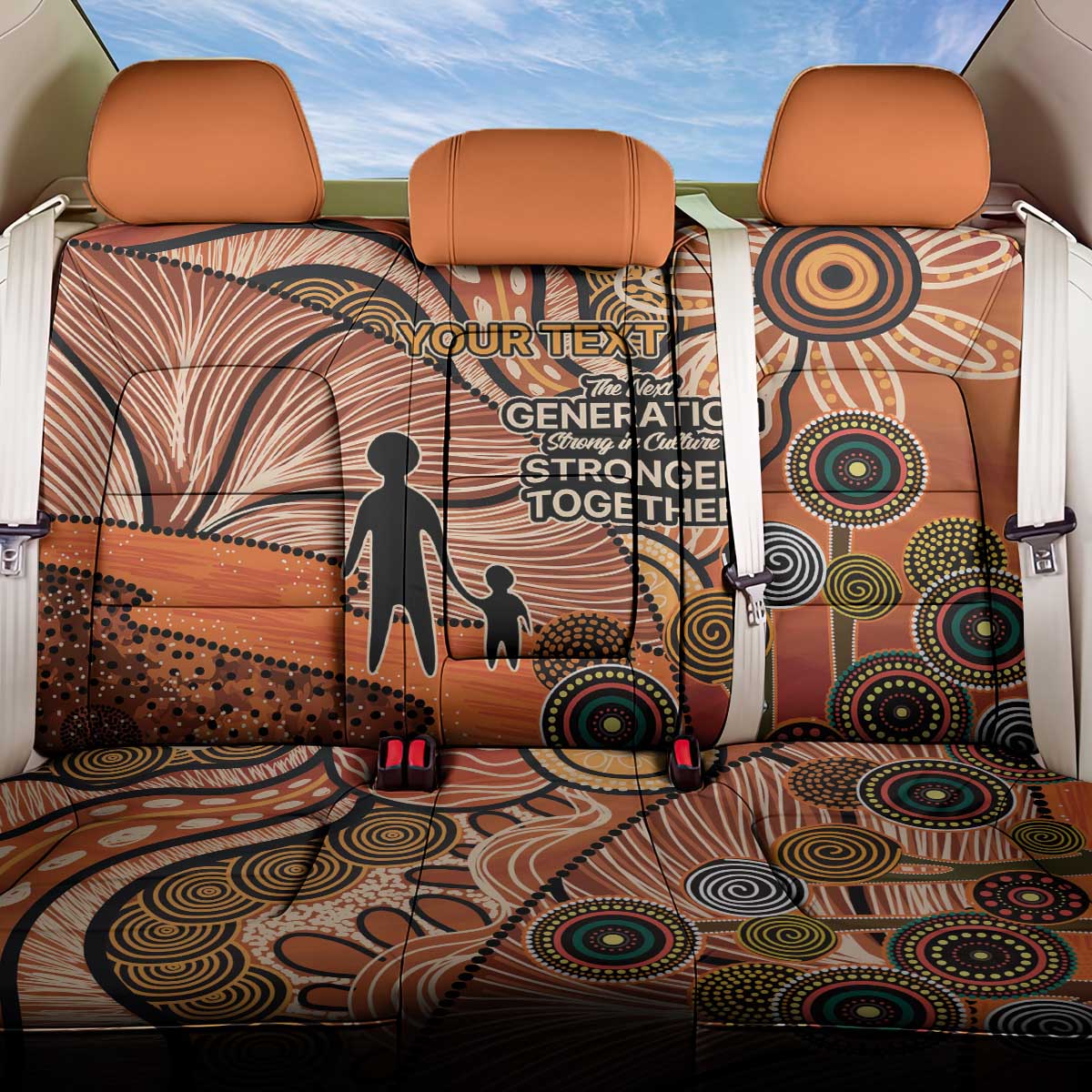 Aboriginal and Torres Strait Islander Children's Day Personalised Back Car Seat Cover The Next Generation Strong in Culture