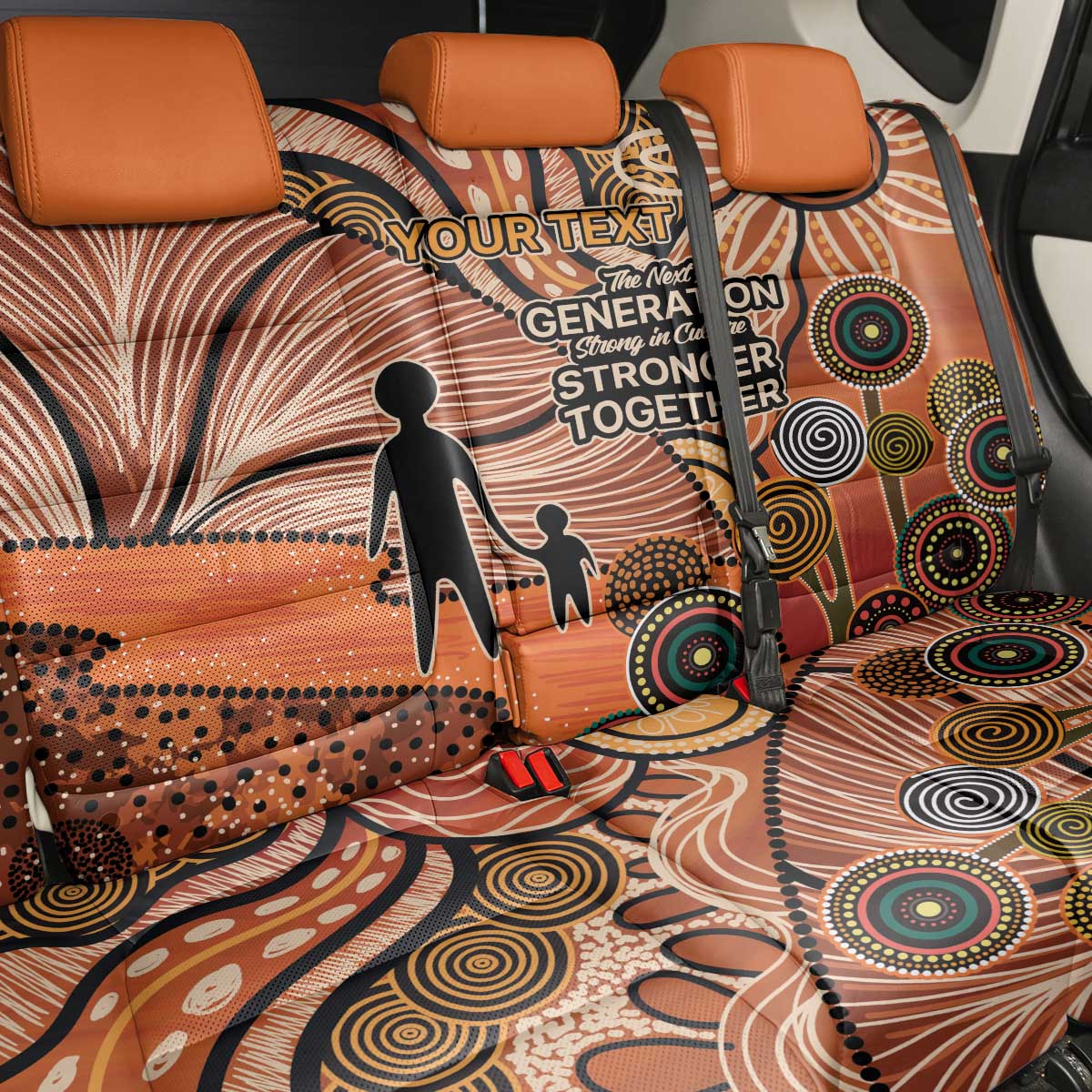 Aboriginal and Torres Strait Islander Children's Day Personalised Back Car Seat Cover The Next Generation Strong in Culture