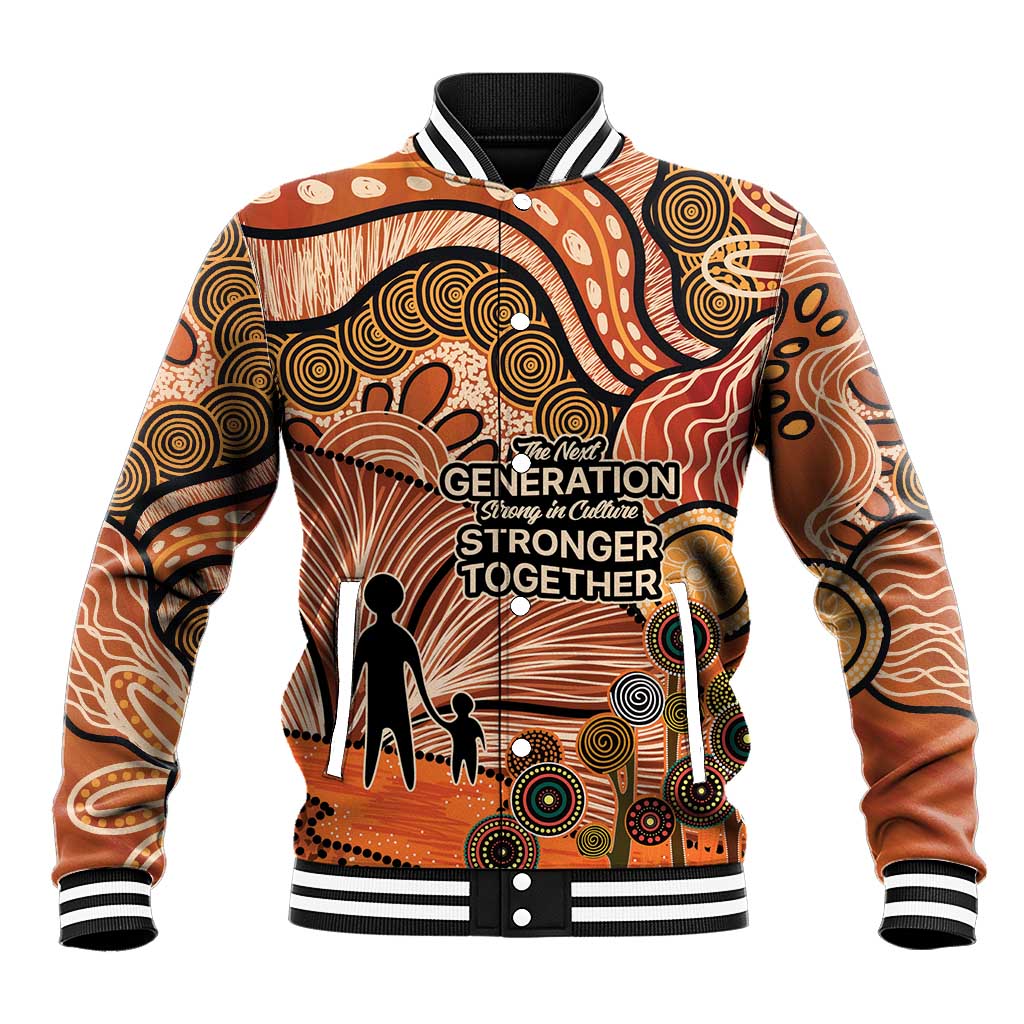 Aboriginal and Torres Strait Islander Children's Day Personalised Baseball Jacket The Next Generation Strong in Culture