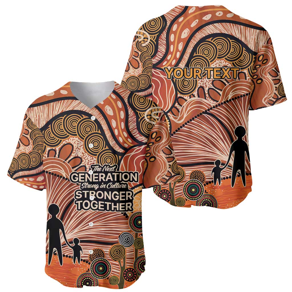 Aboriginal and Torres Strait Islander Children's Day Personalised Baseball Jersey The Next Generation Strong in Culture