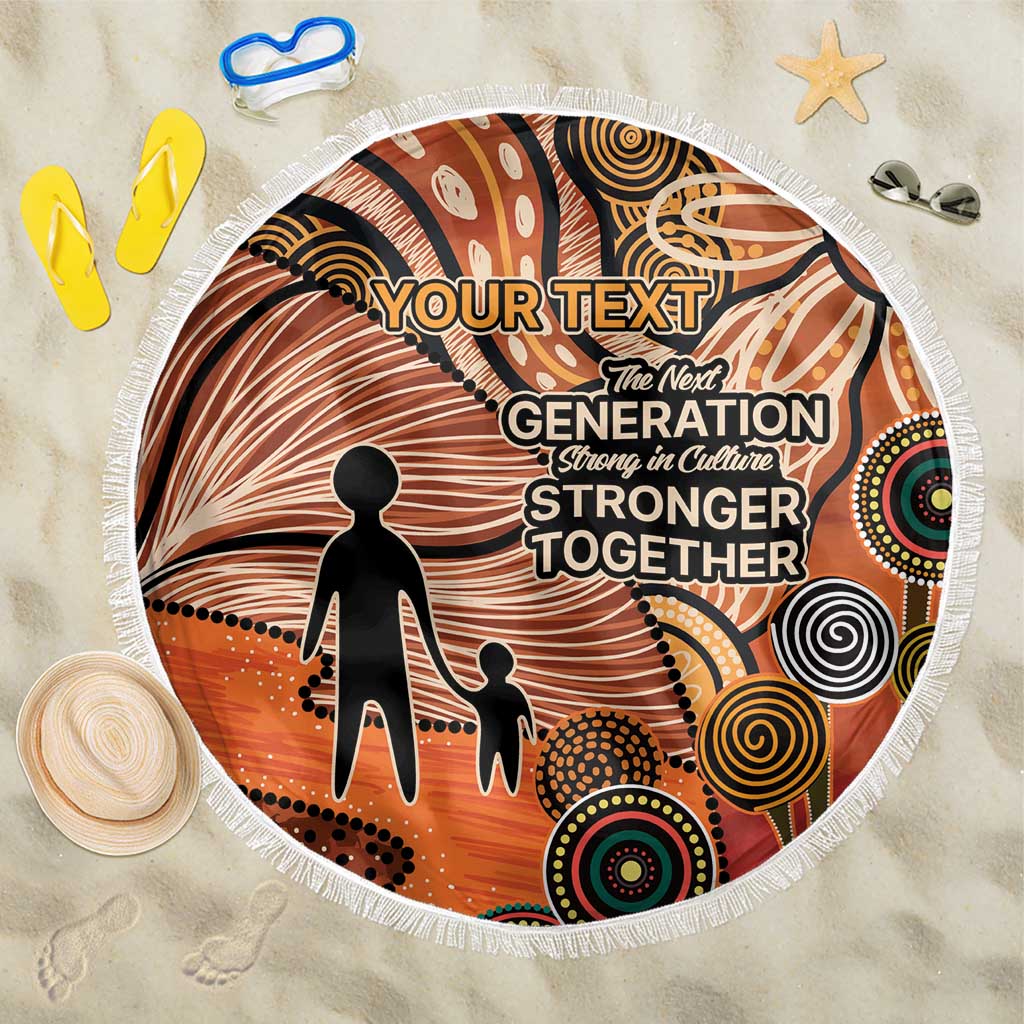 Aboriginal and Torres Strait Islander Children's Day Personalised Beach Blanket The Next Generation Strong in Culture