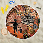 Aboriginal and Torres Strait Islander Children's Day Personalised Beach Blanket The Next Generation Strong in Culture