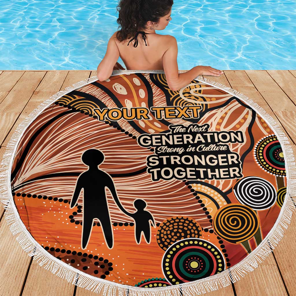 Aboriginal and Torres Strait Islander Children's Day Personalised Beach Blanket The Next Generation Strong in Culture