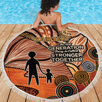 Aboriginal and Torres Strait Islander Children's Day Personalised Beach Blanket The Next Generation Strong in Culture