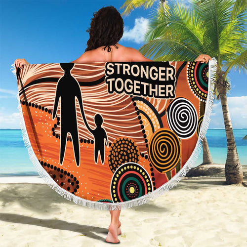Aboriginal and Torres Strait Islander Children's Day Personalised Beach Blanket The Next Generation Strong in Culture
