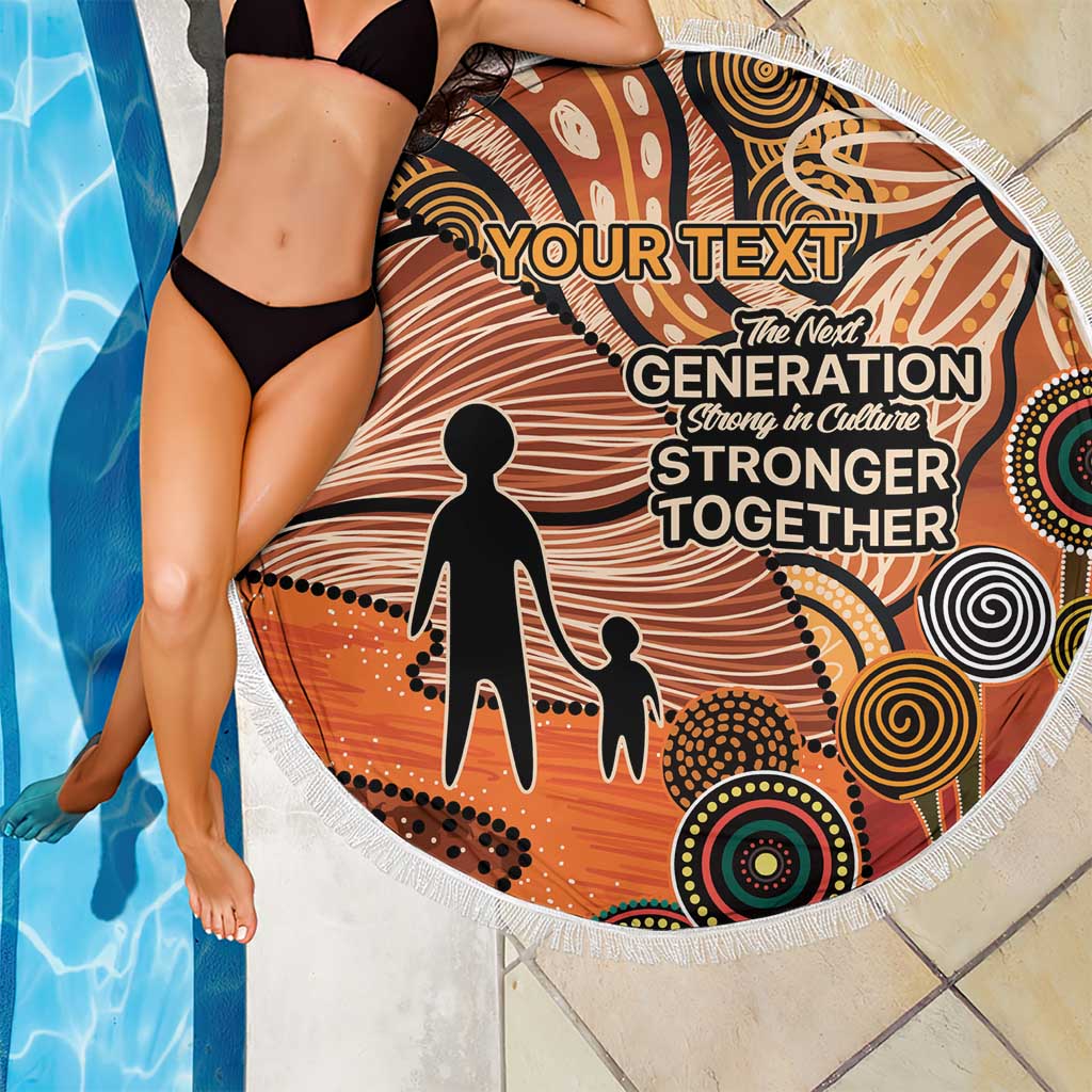 Aboriginal and Torres Strait Islander Children's Day Personalised Beach Blanket The Next Generation Strong in Culture
