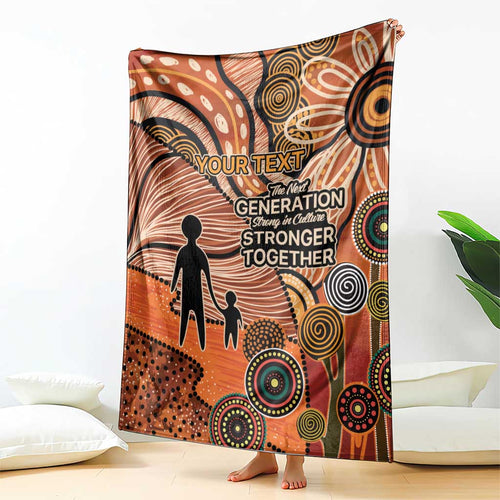 Aboriginal and Torres Strait Islander Children's Day Personalised Blanket The Next Generation Strong in Culture