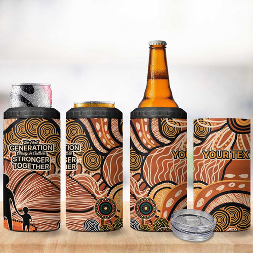 Aboriginal and Torres Strait Islander Children's Day Personalised 4 in 1 Can Cooler Tumbler The Next Generation Strong in Culture