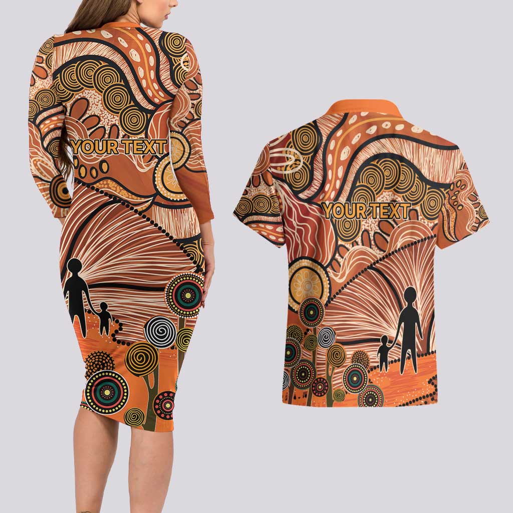 Aboriginal and Torres Strait Islander Children's Day Personalised Couples Matching Long Sleeve Bodycon Dress and Hawaiian Shirt The Next Generation Strong in Culture