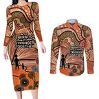 Aboriginal and Torres Strait Islander Children's Day Personalised Couples Matching Long Sleeve Bodycon Dress and Long Sleeve Button Shirt The Next Generation Strong in Culture
