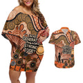 Aboriginal and Torres Strait Islander Children's Day Personalised Couples Matching Off Shoulder Short Dress and Hawaiian Shirt The Next Generation Strong in Culture