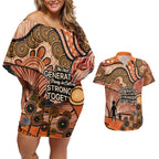 Aboriginal and Torres Strait Islander Children's Day Personalised Couples Matching Off Shoulder Short Dress and Hawaiian Shirt The Next Generation Strong in Culture