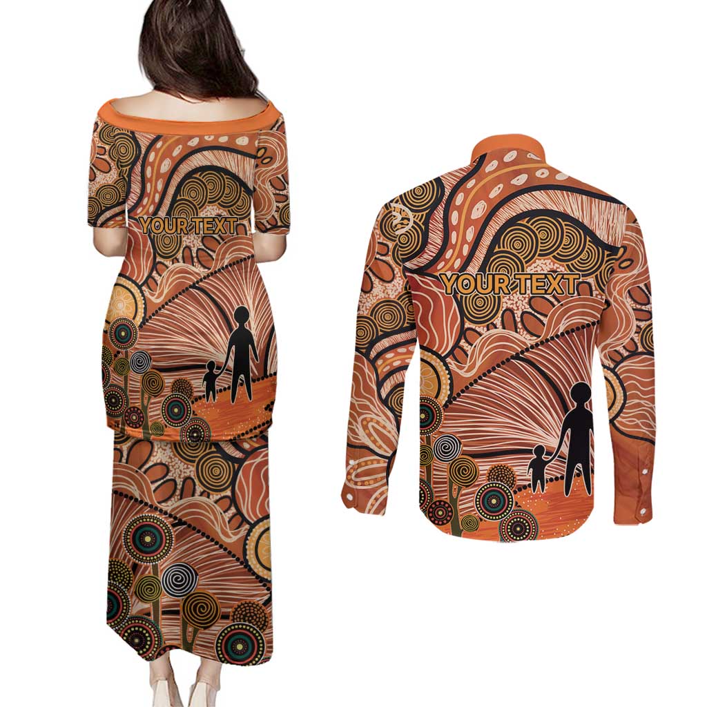 Aboriginal and Torres Strait Islander Children's Day Personalised Couples Matching Puletasi and Long Sleeve Button Shirt The Next Generation Strong in Culture