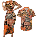 Aboriginal and Torres Strait Islander Children's Day Personalised Couples Matching Short Sleeve Bodycon Dress and Hawaiian Shirt The Next Generation Strong in Culture