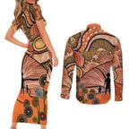 Aboriginal and Torres Strait Islander Children's Day Personalised Couples Matching Short Sleeve Bodycon Dress and Long Sleeve Button Shirt The Next Generation Strong in Culture
