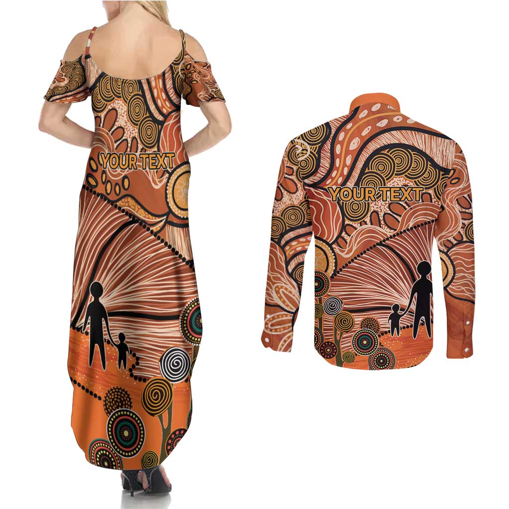 Aboriginal and Torres Strait Islander Children's Day Personalised Couples Matching Summer Maxi Dress and Long Sleeve Button Shirt The Next Generation Strong in Culture