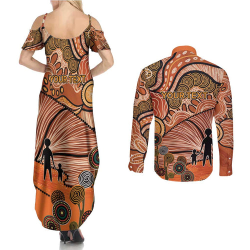 Aboriginal and Torres Strait Islander Children's Day Personalised Couples Matching Summer Maxi Dress and Long Sleeve Button Shirt The Next Generation Strong in Culture