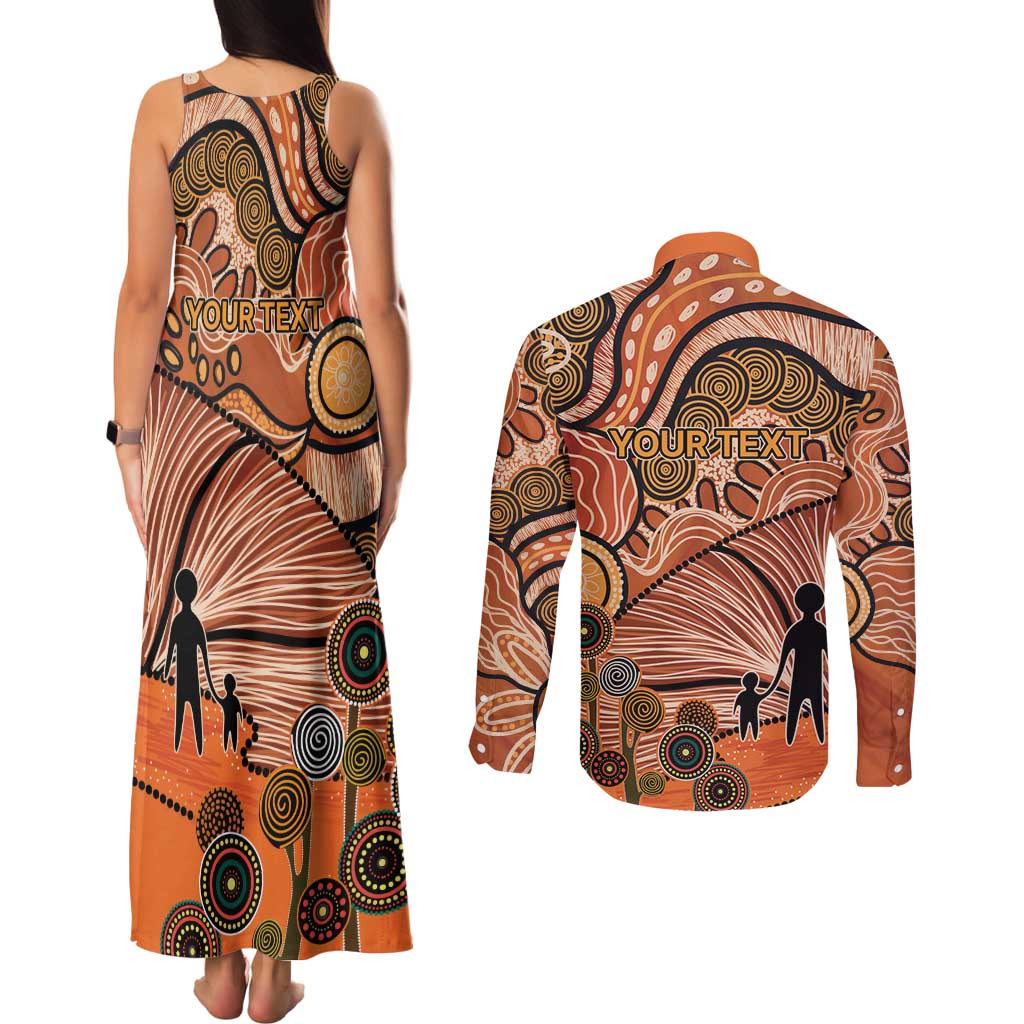 Aboriginal and Torres Strait Islander Children's Day Personalised Couples Matching Tank Maxi Dress and Long Sleeve Button Shirt The Next Generation Strong in Culture