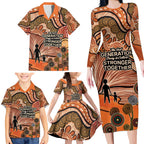 Aboriginal and Torres Strait Islander Children's Day Personalised Family Matching Long Sleeve Bodycon Dress and Hawaiian Shirt The Next Generation Strong in Culture
