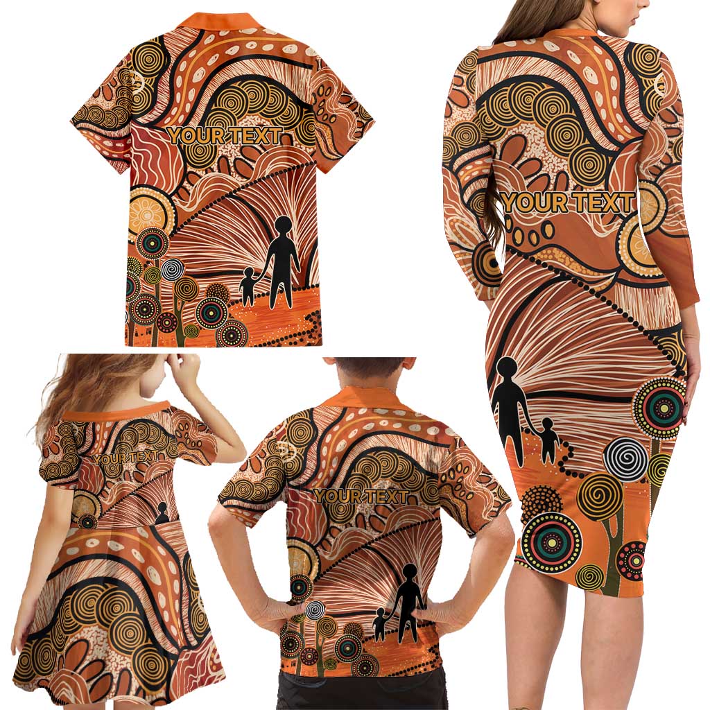 Aboriginal and Torres Strait Islander Children's Day Personalised Family Matching Long Sleeve Bodycon Dress and Hawaiian Shirt The Next Generation Strong in Culture