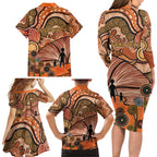 Aboriginal and Torres Strait Islander Children's Day Personalised Family Matching Long Sleeve Bodycon Dress and Hawaiian Shirt The Next Generation Strong in Culture