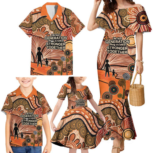 Aboriginal and Torres Strait Islander Children's Day Personalised Family Matching Mermaid Dress and Hawaiian Shirt The Next Generation Strong in Culture