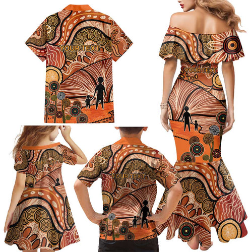 Aboriginal and Torres Strait Islander Children's Day Personalised Family Matching Mermaid Dress and Hawaiian Shirt The Next Generation Strong in Culture