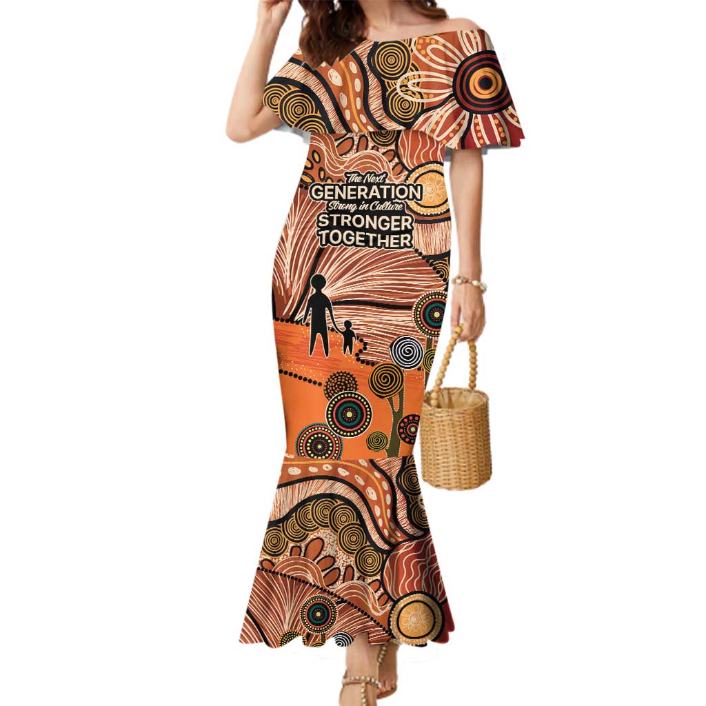 Aboriginal and Torres Strait Islander Children's Day Personalised Family Matching Mermaid Dress and Hawaiian Shirt The Next Generation Strong in Culture