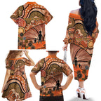 Aboriginal and Torres Strait Islander Children's Day Personalised Family Matching Off The Shoulder Long Sleeve Dress and Hawaiian Shirt The Next Generation Strong in Culture
