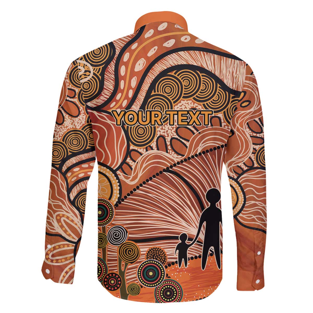 Aboriginal and Torres Strait Islander Children's Day Personalised Family Matching Off The Shoulder Long Sleeve Dress and Hawaiian Shirt The Next Generation Strong in Culture