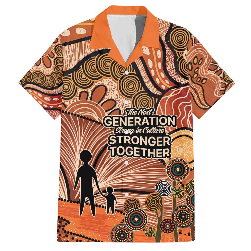 Aboriginal and Torres Strait Islander Children's Day Personalised Family Matching Off Shoulder Maxi Dress and Hawaiian Shirt The Next Generation Strong in Culture