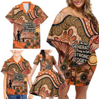 Aboriginal and Torres Strait Islander Children's Day Personalised Family Matching Off Shoulder Short Dress and Hawaiian Shirt The Next Generation Strong in Culture