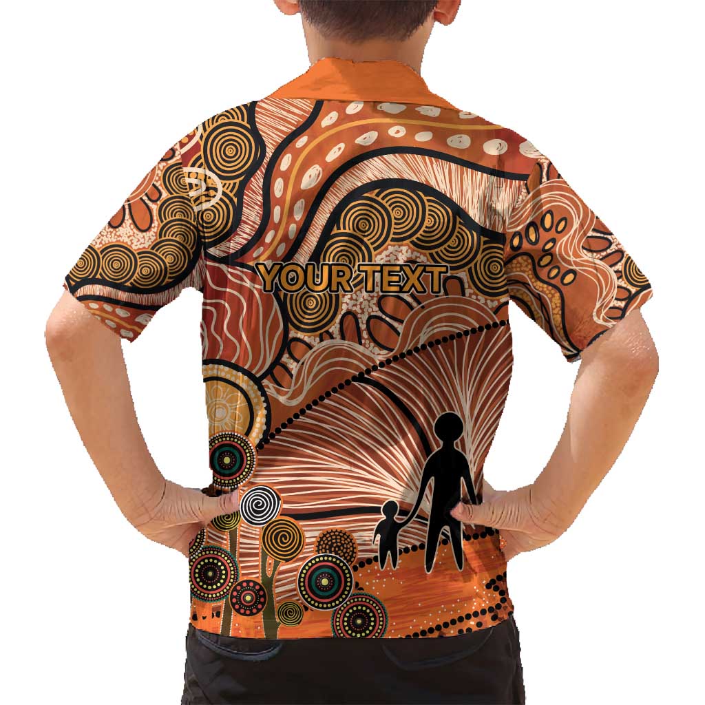 Aboriginal and Torres Strait Islander Children's Day Personalised Family Matching Off Shoulder Short Dress and Hawaiian Shirt The Next Generation Strong in Culture