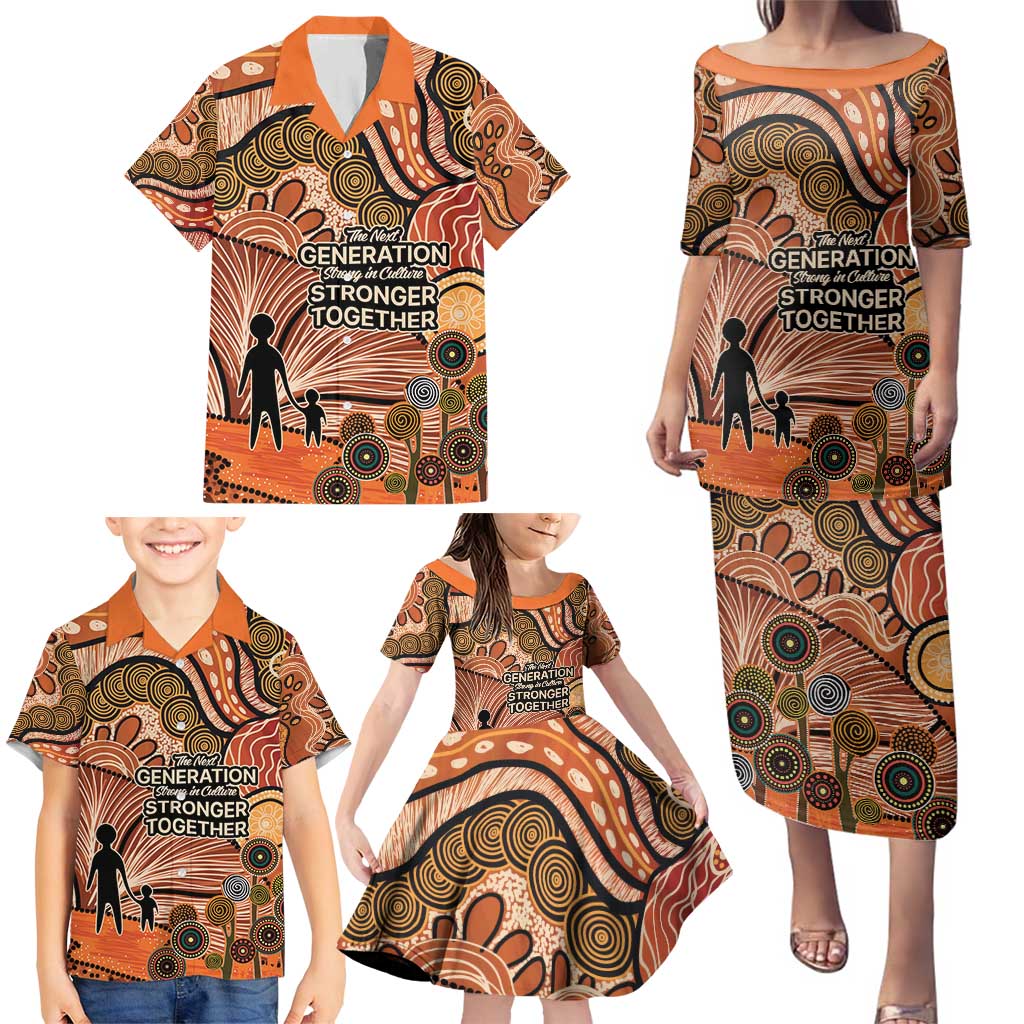Aboriginal and Torres Strait Islander Children's Day Personalised Family Matching Puletasi and Hawaiian Shirt The Next Generation Strong in Culture