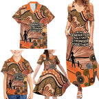 Aboriginal and Torres Strait Islander Children's Day Personalised Family Matching Summer Maxi Dress and Hawaiian Shirt The Next Generation Strong in Culture