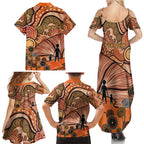 Aboriginal and Torres Strait Islander Children's Day Personalised Family Matching Summer Maxi Dress and Hawaiian Shirt The Next Generation Strong in Culture