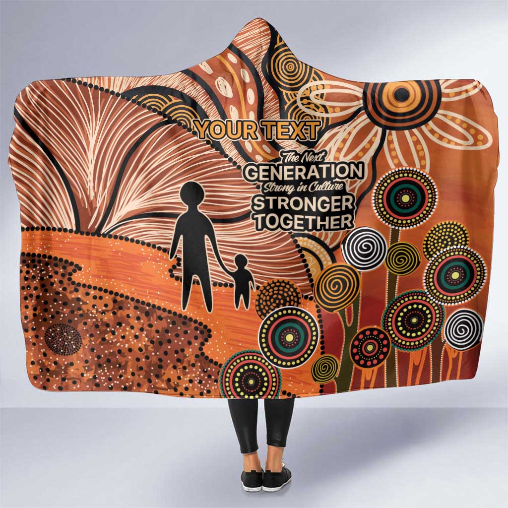 Aboriginal and Torres Strait Islander Children's Day Personalised Hooded Blanket The Next Generation Strong in Culture
