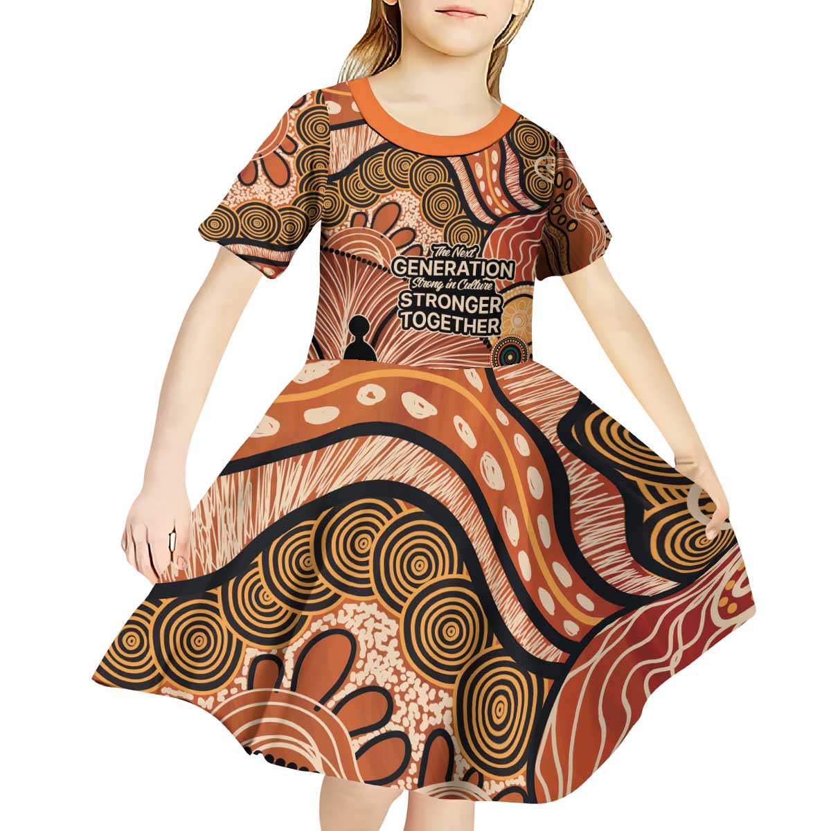 Aboriginal and Torres Strait Islander Children's Day Personalised Kid Short Sleeve Dress The Next Generation Strong in Culture