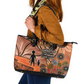Aboriginal and Torres Strait Islander Children's Day Personalised Leather Tote Bag The Next Generation Strong in Culture