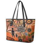 Aboriginal and Torres Strait Islander Children's Day Personalised Leather Tote Bag The Next Generation Strong in Culture