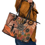 Aboriginal and Torres Strait Islander Children's Day Personalised Leather Tote Bag The Next Generation Strong in Culture