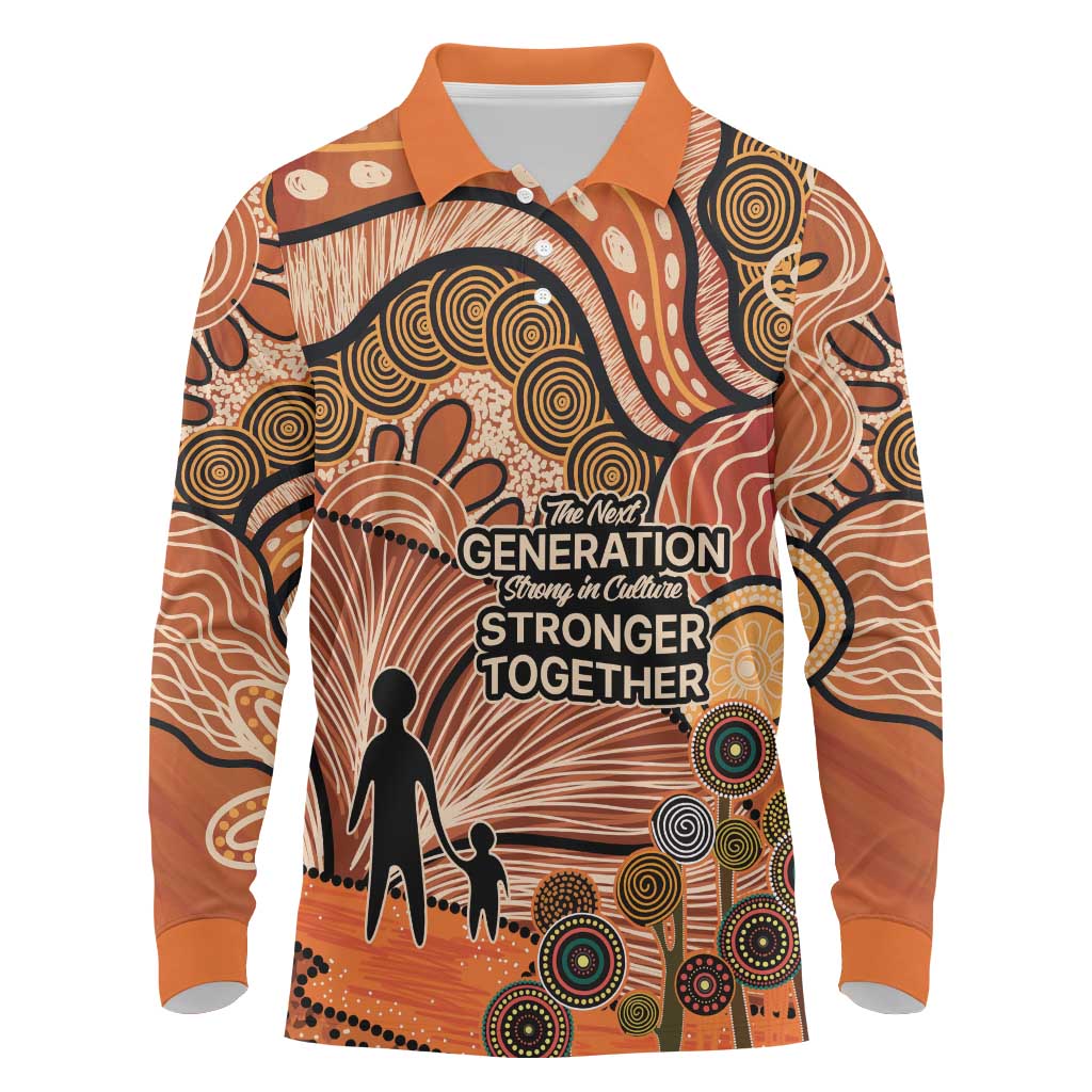 Aboriginal and Torres Strait Islander Children's Day Personalised Long Sleeve Polo Shirt The Next Generation Strong in Culture