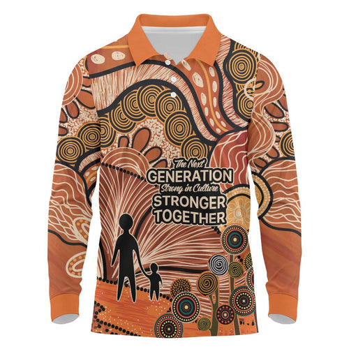 Aboriginal and Torres Strait Islander Children's Day Personalised Long Sleeve Polo Shirt The Next Generation Strong in Culture