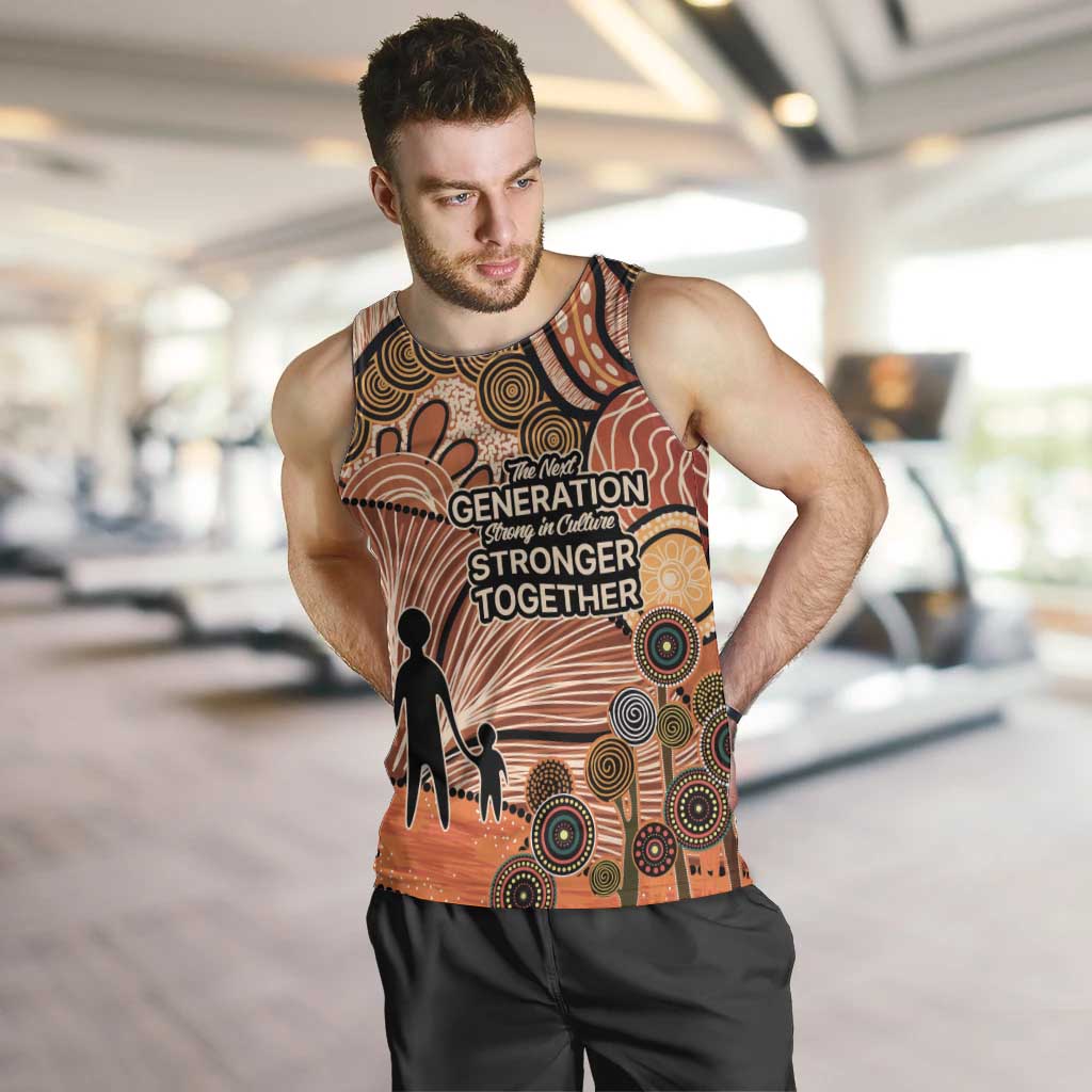 Aboriginal and Torres Strait Islander Children's Day Personalised Men Tank Top The Next Generation Strong in Culture